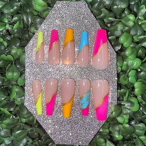 Sex On the Beach Glam Nails